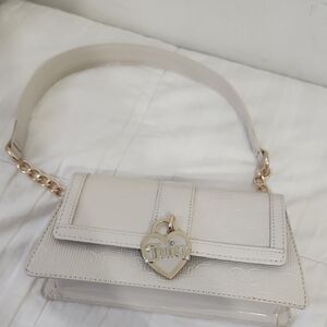 Juicy Couture White Shoulder Bag with Gold Accents (Brand New)